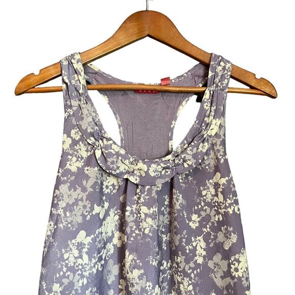 3 for $30! Elle purple floral woven and knit tank‎ - Picture 2 of 8